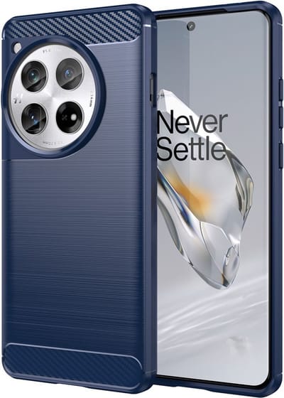 Coverup Hoesje - Geschikt voor OnePlus 12 Hoesje - Coverup Armor Brushed TPU Back Cover - Blauw