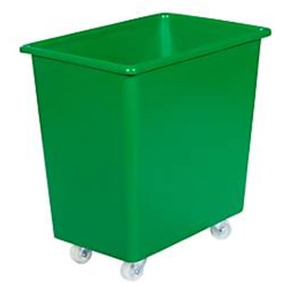 Rechthoekige container, kunststof, verrijdbaar, 135 l, groen