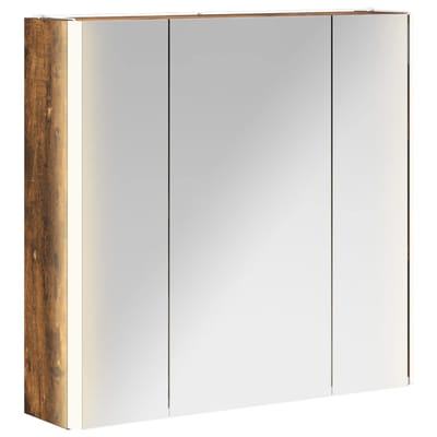 vidaXL - Badkamerspiegelkast - Rook - Eiken - 63,5 - x - 15,5 - x - 60,5 - cm