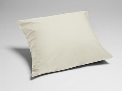 Yumeko kussensloop percal katoen wit zand 65x65 - Bio, eco & fairtrade - 1 stuk