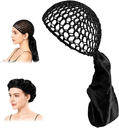 Slaapmuts van Zijde voor Bescherming van Haar, Satijnen Hoofddeksel voor Krullend en Vlecht Haar, Ideaal voor Nachtelijk Gebruik en Haarverzorging