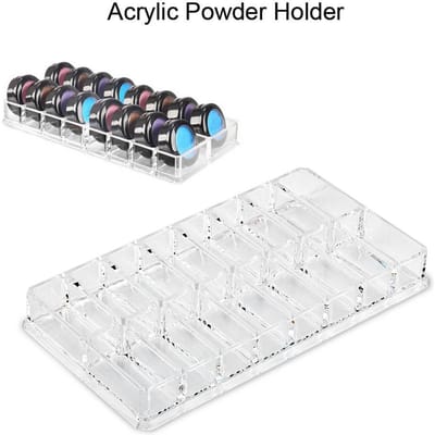 16 Vakjes Transparante Acryl Grotere Compacte Organizer Poeder voor Oogschaduw en Wenkbrauwen Opbergdoos white