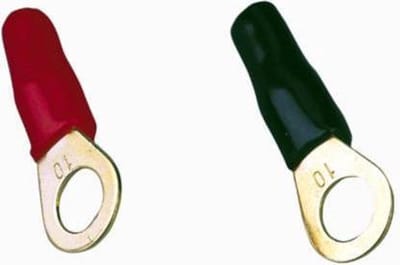 Ring kabelschoen 10 mm² - 6,4 mm 2 x rood 2 x zwart