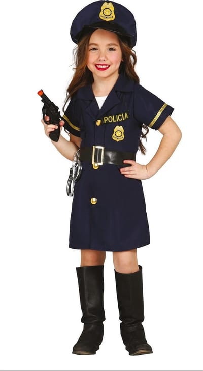 Fiestas Guirca - Kinderkostuum Politie - 3-4 jaar - Carnavalskleding - Carnaval - carnavalskleding 2027 - Carnaval kostuum