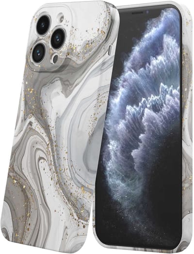Smartphonica Telefoonhoesje Geschikt voor iPhone 11 Pro met Zilver Marmer Opdruk - Flexibel Softcase TPU - Backcover Case Silver Marble Design geschikt voor iPhone 11 Pro