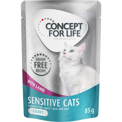 Concept for Life Sensitive Cats lam graanvrij - in saus Kattenvoer - 48 x 85 g