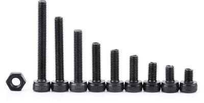 Schroeven met Moeren Set, 280 Stuks M3 Cilinderkop Schroeven en Moeren Assortiment voor Huishoudelijke en Kantoorapparatuur, Communicatieapparatuur