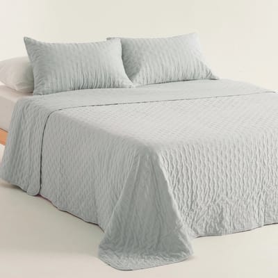 GAMUSI Nara Sprei - Gewatteerd - Superzacht - 180 x 270 cm + 2 Kussenslopen - Hemels - Lichtgewicht Quilt - OEKO-TEX
