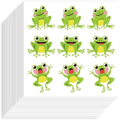 Dailygoods- Kikkerstickers 180 Stuks - Zelfklevende Papieren Stickers - Waterdichte Decoratieve Stickers - Cartoon Dier Ontwerp - Plakboek/Kalender Decor - Decoratiestickers