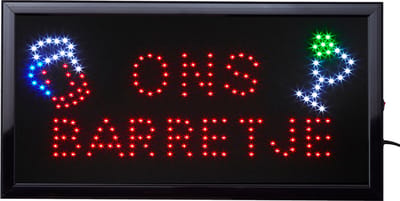 Led bord - Led sign - Ons barretje - Led verlichting - 50 x 25cm - Led borden - Light box - Bar decoratie - Cave & Garden