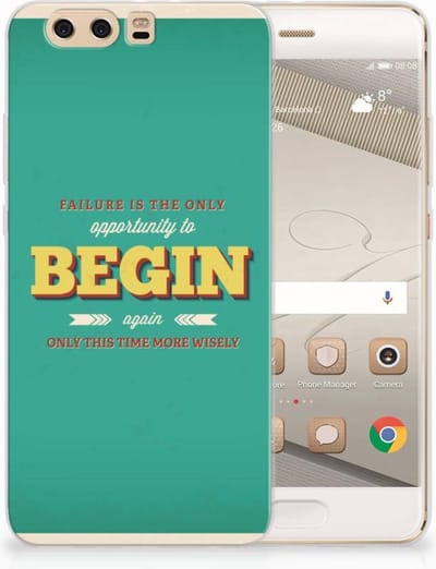 Huawei P10 Plus Siliconen hoesje met naam Quote Begin