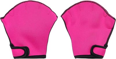 Halfvinger Waterdichte Handschoenen met Verstelbare Polsband voor Sneldrogend Zwemtraining en Peddelen, Ideaal voor Vingerloze Zwemfins