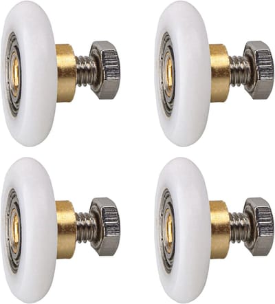 Famanu – Douchedeurrollen set van 4 stuks, 27 mm diameter, reserveonderdelen voor douchecabines, geschikt voor schuifdeuren