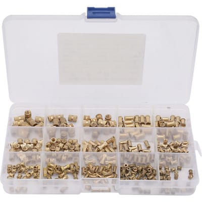 330pcs M2 M3 M4 M5 Écrou Inséré en Laiton Colonne d'Isolation Moletée Kit d'Écrous Insérés
