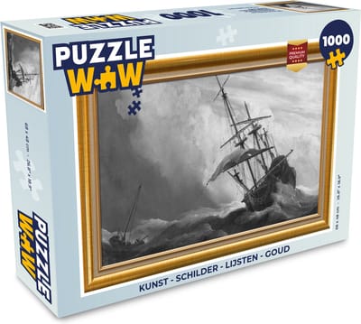 Puzzel Kunst - Schilder - Lijsten - Goud - Legpuzzel - Puzzel 1000 stukjes volwassenen