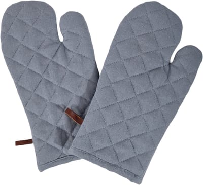 Picnic Ovenwanten 2 stuks 100% katoen | Richmond Dove | Ovenhandschoenen Lichtgrijs | 15x32cm
