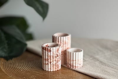 DIY Hobbypakket Giethars kaarsenhouders terracotta