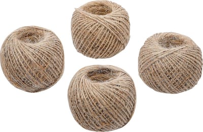 Stevig Jute Touw Set 1mm x 45m - 4 Delig voor Klussen en Hobby