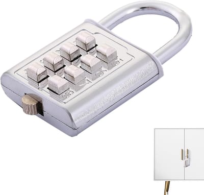 Cijferslot Kluisjes - Combinatieslot Deur - Veilig Opbergen - Bestand Tegen Schade - 34 x 23 x 15 mm - Zilver
