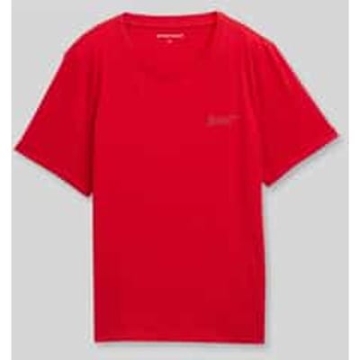 Tom Tailor - T-shirt met print - Maat XXL - soft scarlet red