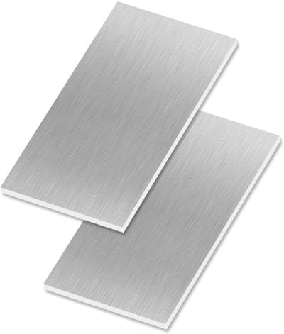 Roestvrijstalen Plaat - Metaalplaat Rechthoek - Modelbouw Ambacht - Beschermfolie Inbegrepen - 50x100mm 1.2mm - Zilverkleurig