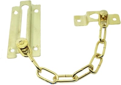 Deurketting Beveiliging - Veiligheidsbout Slot - Voordeur Beveiligen - Roestvrij Staal - Eén Maat - Goud