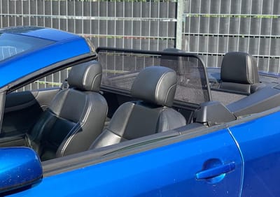 Windscherm Cabrio - Windvanger - Tochtvrij Rijden - Snelsluiting zonder boren - 113 x 39 cm - Zwart