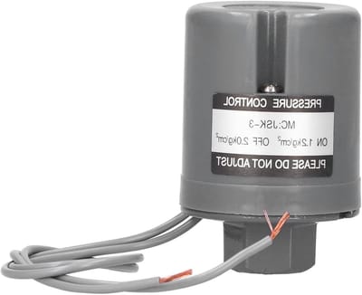 Waterpomp Drukschakelaar - Automatische Pompbesturing - Waterdruk Regelen - 3/8 Binnendraad - 1.2-2.0 kg/cm² - Zilver
