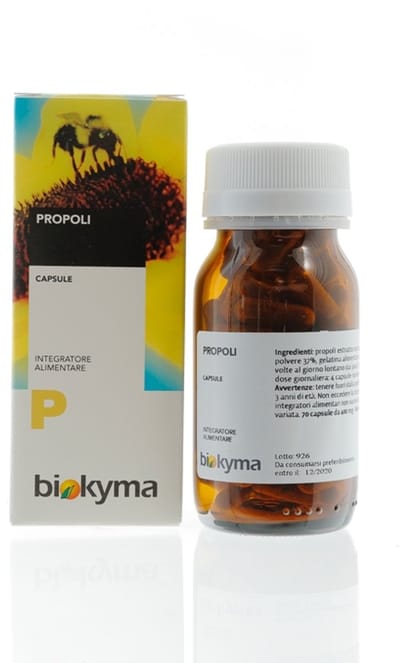 Biokyma - Puur Propolis Extract 70 Capsules – Hooggeconcentreerd Droog Extract – Natuurlijke Ondersteuning en Weerstand - 70 capsules van 400 mg in plantaardige gelei