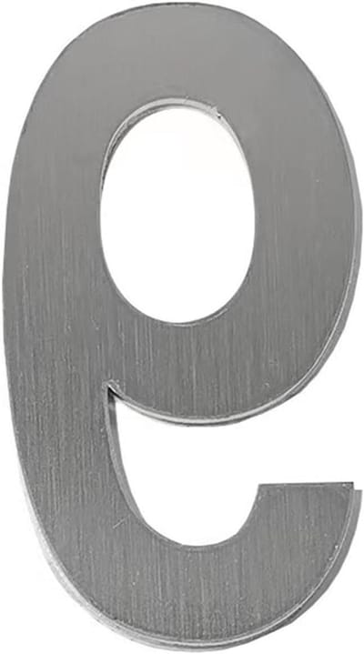 Huisnummer Plaat - Deur Nummer - Huis Markeren - Zelfklevend Roestvrij - 90mm - Zilver