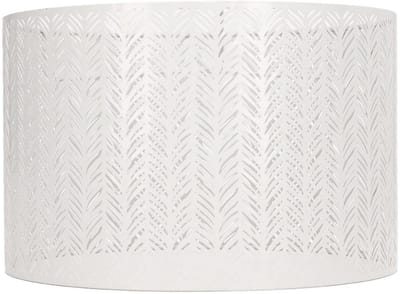 Dailygoody - Drum Lampenkap - Decoratieve Lampenkap - Natuur geïnspireerd - 27 x 19 cm - Metalen Lampenkap - Geschikt voor E27 en E14 - Bladvorm