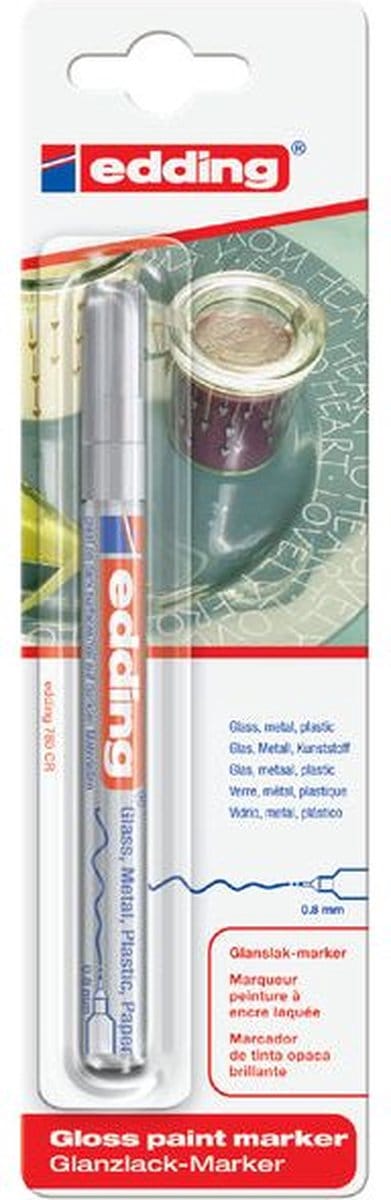 Paintmarker edding 780 oliebasis 0.8mm zilver bls | 10 stuks
