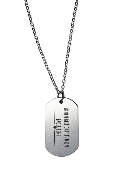 Akyol - ik ben blij dat jij mijn broer bent ketting - Broer - cadeau broer - leuk cadeau voor je broer - verjaardag broer