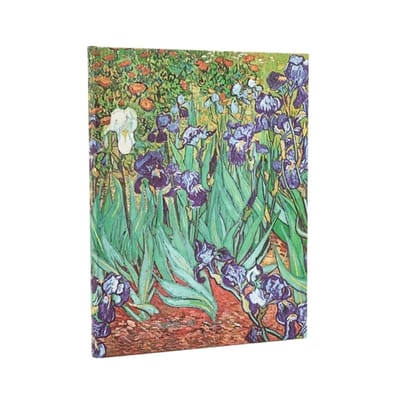 2026 Van Gogh's Irises Ultra 18-month Vertical Hardcover Flexi Dayplanner 2025-2026 (elastic Band Closure)