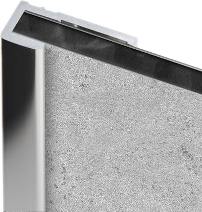 Schulte achterwand - eindprofiel chroom 41, lengte 255 cm D1901625-41