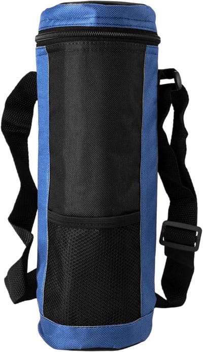 Thermotas voor babyflessen, draagbare flessenkoeler, geschikt voor camping en uitstapjes, donkerblauw