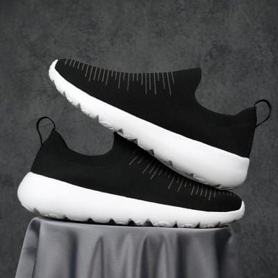 Heren Zomer Outdoor Wandelen Zachte Zool Sport Mode Mesh Gevulkaniseerde Schoenen Platte Zool Casual Loafers Dames Tennis 45 black