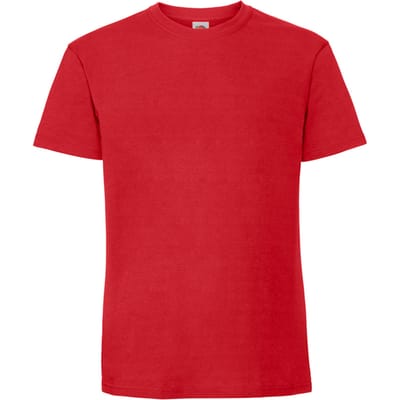 Fruit of the Loom Unisex volwassen iconisch 195 T-shirt (Rood)