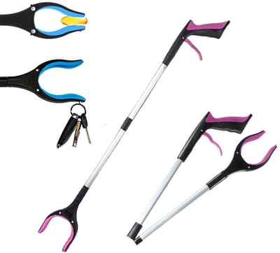 Grabber -Grijpers -Grijparm - Hulpgrijper -Grijpstok - Grijpstok voor ouderen - Grijparm - Voor invaliden -Opvouwbaar -Handleuning voor ouderen - Geavanceerd grijpapparaat - Handleuning van 83 cm - 360° draaibare kop -Afvalgrijper - Paars