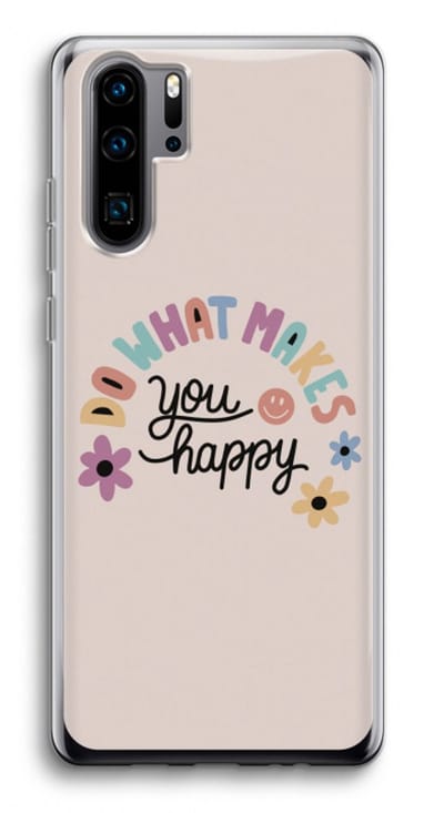 Case Company® - Hoesje geschikt voor Huawei P30 Pro hoesje - Happy days - Soft Cover Telefoonhoesje - Bescherming aan alle Kanten en Schermrand