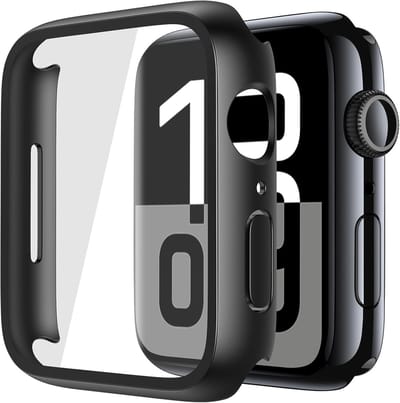 Screen Protector - Hoesje Zwart Geschikt voor Apple Watch Series 10 & Series 11 - 46mm Beschermmend Hoesje Full Cover Hard Case