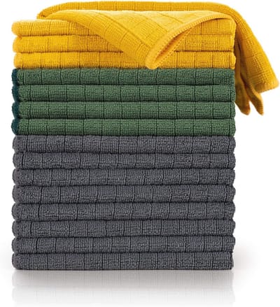 Set van 8 Microvezel Keukenhanddoeken - Zachte Microfiber Doek voor Auto, Keuken en Huishouden 30x40 cm