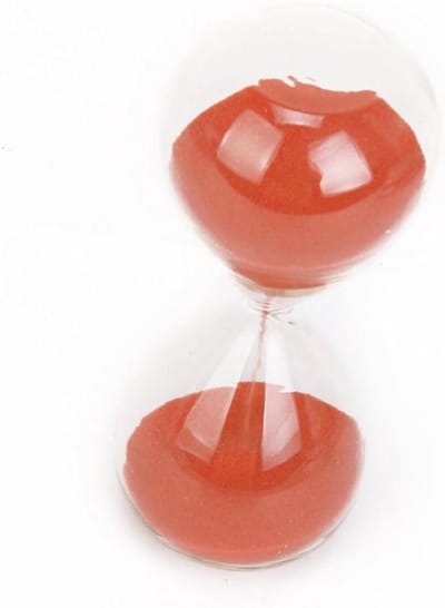 Zandloper Timer - Zandklok Tijdklok - Tijdmanagement Keuken - 15 Minuten Indicatie - 13 x 5.5 cm - Rood