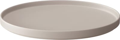 Villeroy & Boch Iconic Beige - Bord Walled- Serveer plateau - Lunch bord - 24.0 cm - Mat beige Porselein - Set a 12 stuks