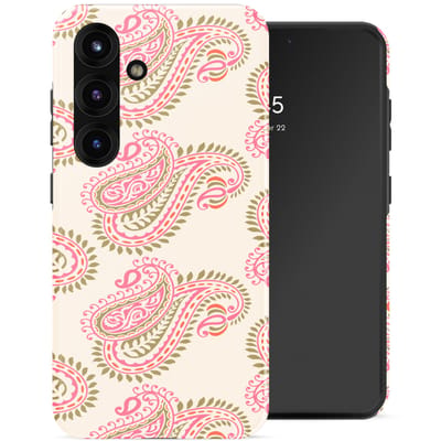 Selencia Hoesje - Geschikt voor Samsung Galaxy S25 FE - Backcover - Paisley Blush