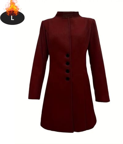 Livano Mantel Dames - Tussenmantel - Jas - Mantelpakje - Trenchcoat - Overjas - Overcoat - Winter - Donkerrood - M