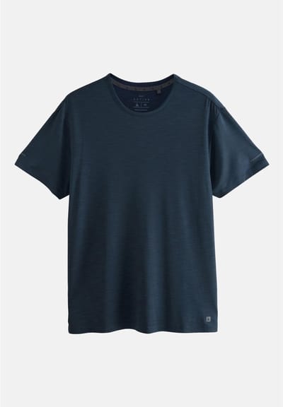 Next - Heren - Active Gym trainingstop T-shirt met korte mouwen - Blauw