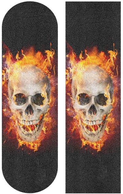 Antislip Griptape voor Skateboard en Longboard met Doodskop Design