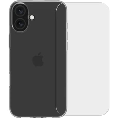 BlueBuilt Back Cover Apple iPhone 16 Plus Transparant + Screenprotector Glas