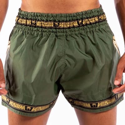 Venum PARACHUTE Muay Thai Kickboks Broekjes Kaki Goud - XS